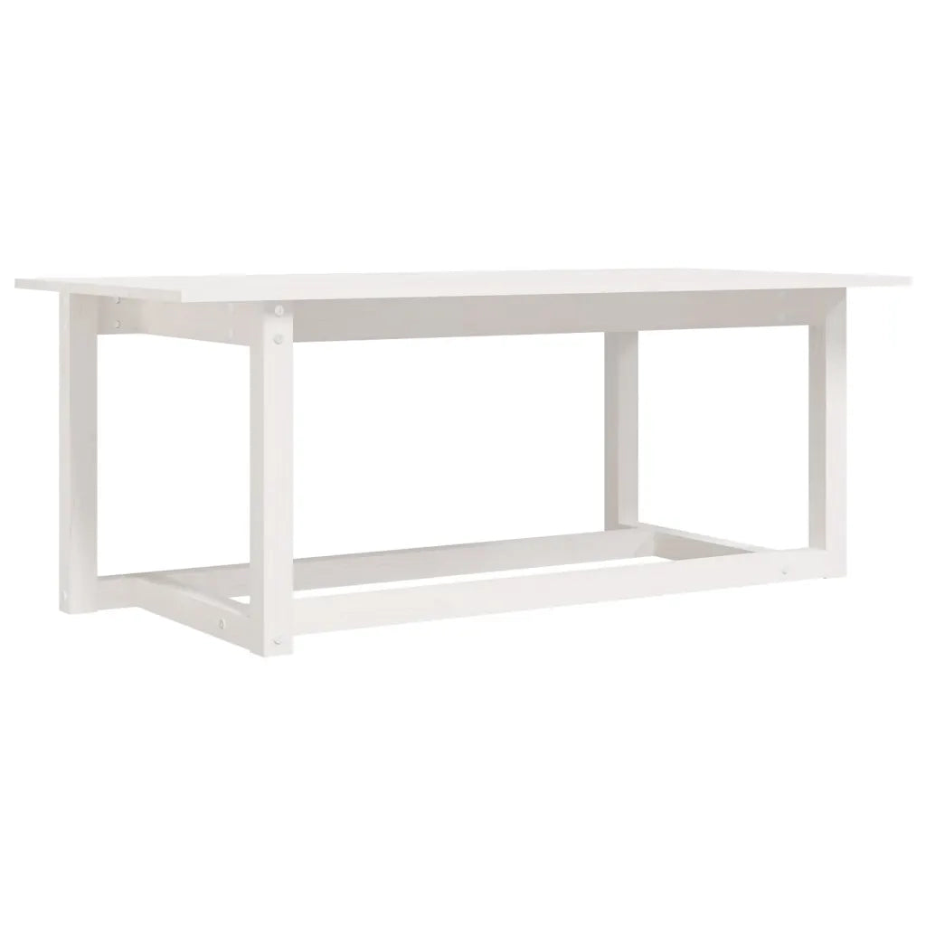 Tavolino da salotto | Tavolino da caff¨¨ | Tavolino da Soggiorno Bianco 110x55x45 cm Legno Massello di Pino