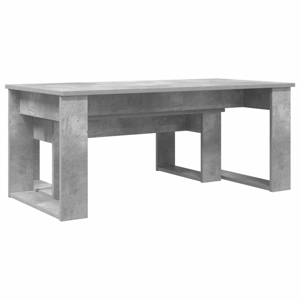 Set di Tavolini da Caffè 2 pcs Grigio cemento Legno multistrato