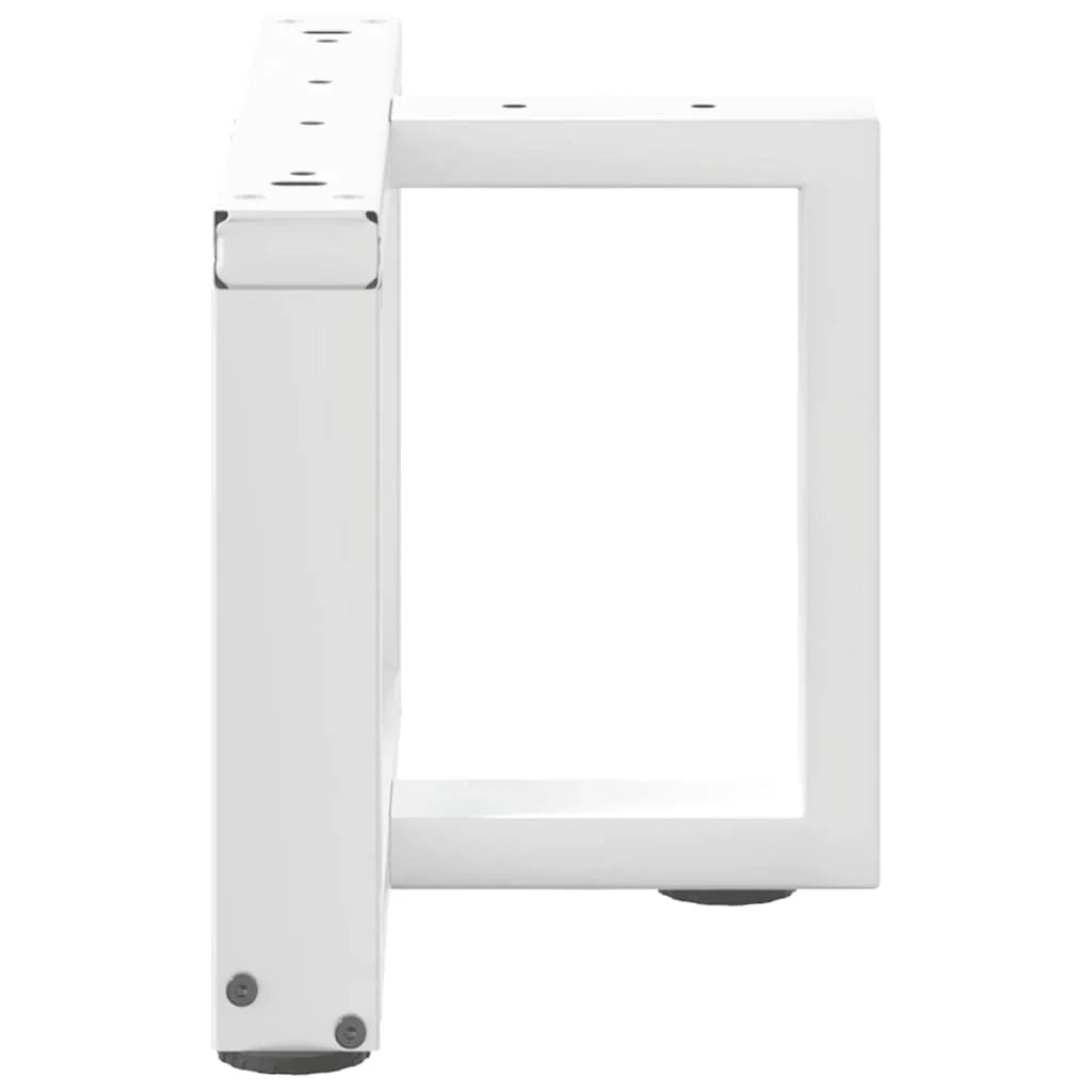Set di 2 gambe robuste a T per tavolino da caffè 40 x 25 x 30 cm con piedini regolabili design moderno acciaio bianco 02_0057275