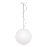Lampada a Sospensione Emily Rossini Group - Diametro 30cm, Vetro Soffiato Satinato Bianco, Attacco E27 IP20, Stile Moderno e Minimalista