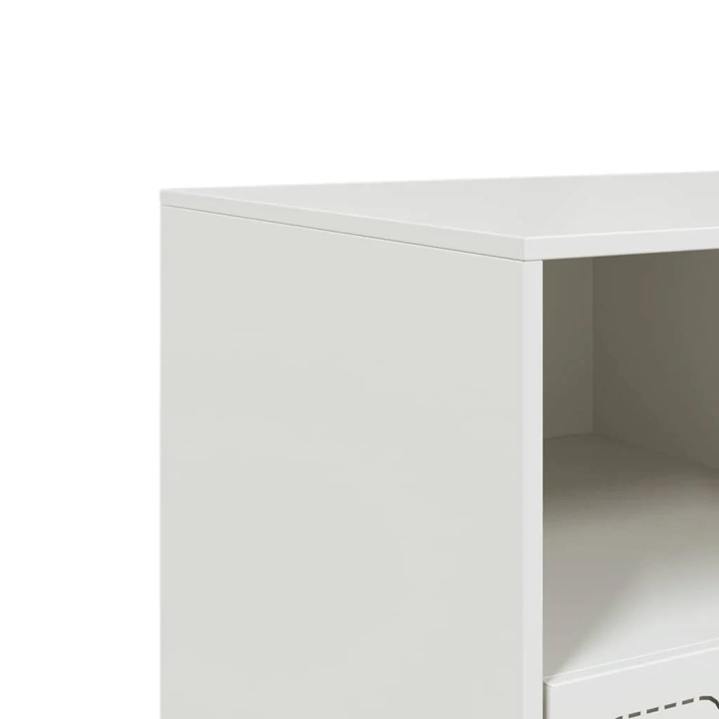 Mobile TV multimediale mensola TV credenza TV per sala da pranzo soggiorno camera da letto 99 x 39 x 44 cm acciaio bianco 02_0026367