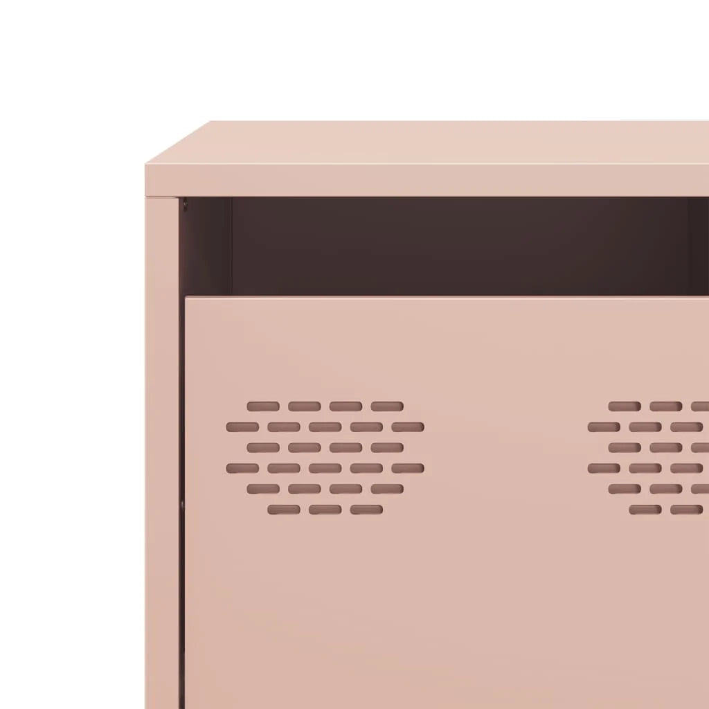 Mobile TV multimediale scaffale TV credenza TV sala da pranzo soggiorno camera da letto rosa 101,5 x 39 x 43,5 cm acciaio laminato a freddo rosa 02_0028287