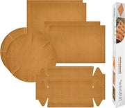 Bakbladen premium in materiale duraturo herbruikbaar resistente al calore con rivestimento antiaderente compatibile con lavastoviglie forma quadrata e rotonda per panettone.