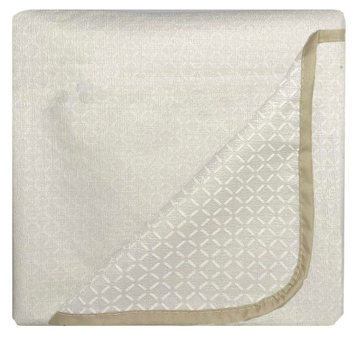 Copridivano in Poliestere con Penisola Destra Seduta 290 cm Panna