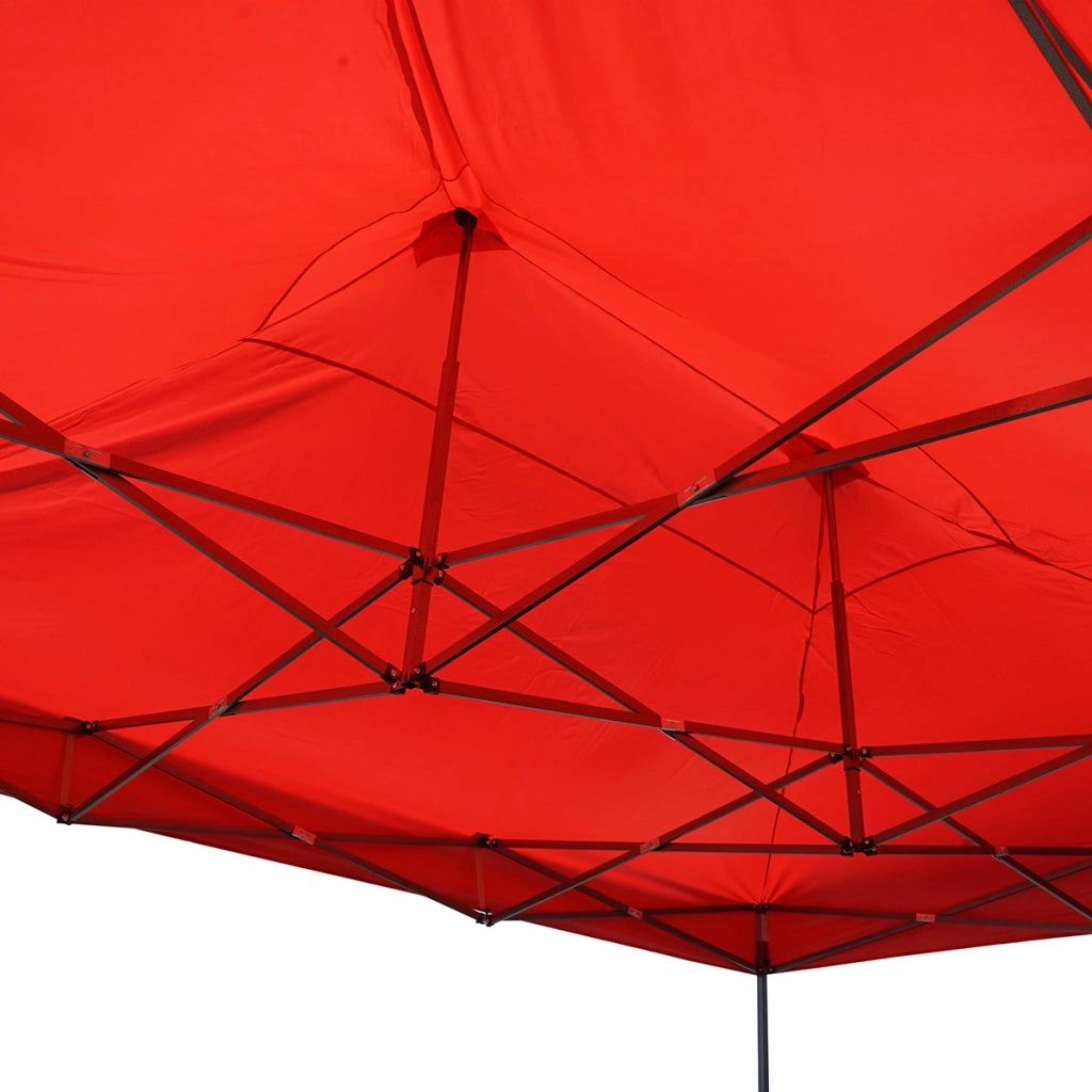 Gazebo rosso 3x4.5 m, altezza regolabile, pieghevole Breckner Germany