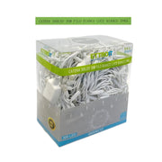 Luci Natalizie Catenaria  300 LED 30 Metri  Filo Bianco Luce Bianco Ghiaccio Esterno Raccordabile  IP65