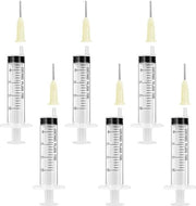 Spazzole di plastica riciclabili - 6 pezzi - Con ago appuntito - 20 ml - Spazzole da dosaggio - Spazzole per liquidi - Esperienze - Acqua per piante - Cibo per animali