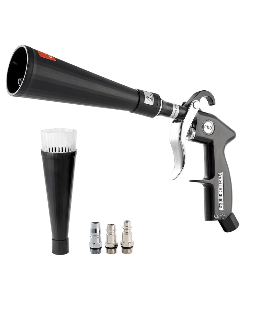 Pulitore ad Aria Compressa HCL-15A 6-9,2 bar con Tubo Rotante in Alluminio 2 Ugelli 1/4 NPT Ergonomico per Officina e Fai da Te