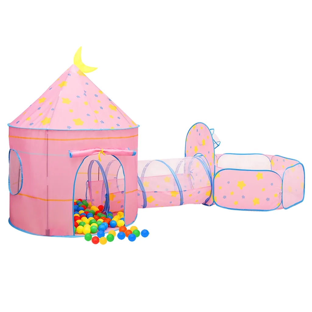 vidaXL Tenda da Gioco per Bambini Rosa con 250 Palline 301x120x128 cm