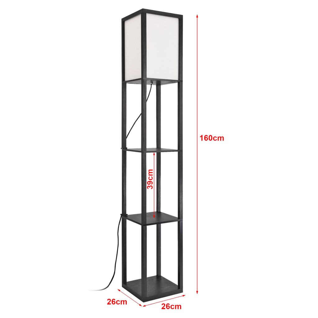 Lampada a Scaffale Stapleford con Paralume Quadrato Bianco - lux.pro