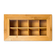 Scatola da tè in bambù con 8 scomparti porta bustine di tè sfuso cucina 28 cm beige 4313041