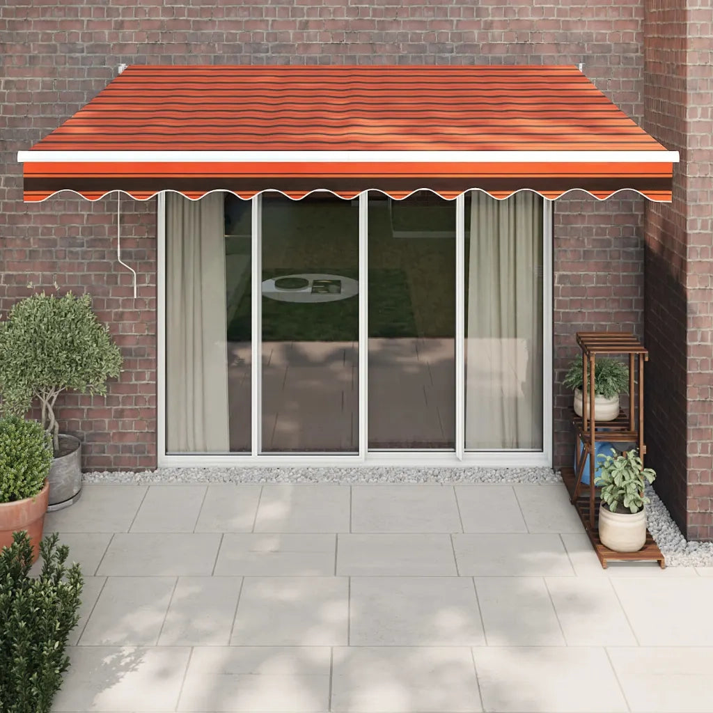 Tenda Sole Automatica Retrattile Arancione e Marrone 3x2,5 m 3154491