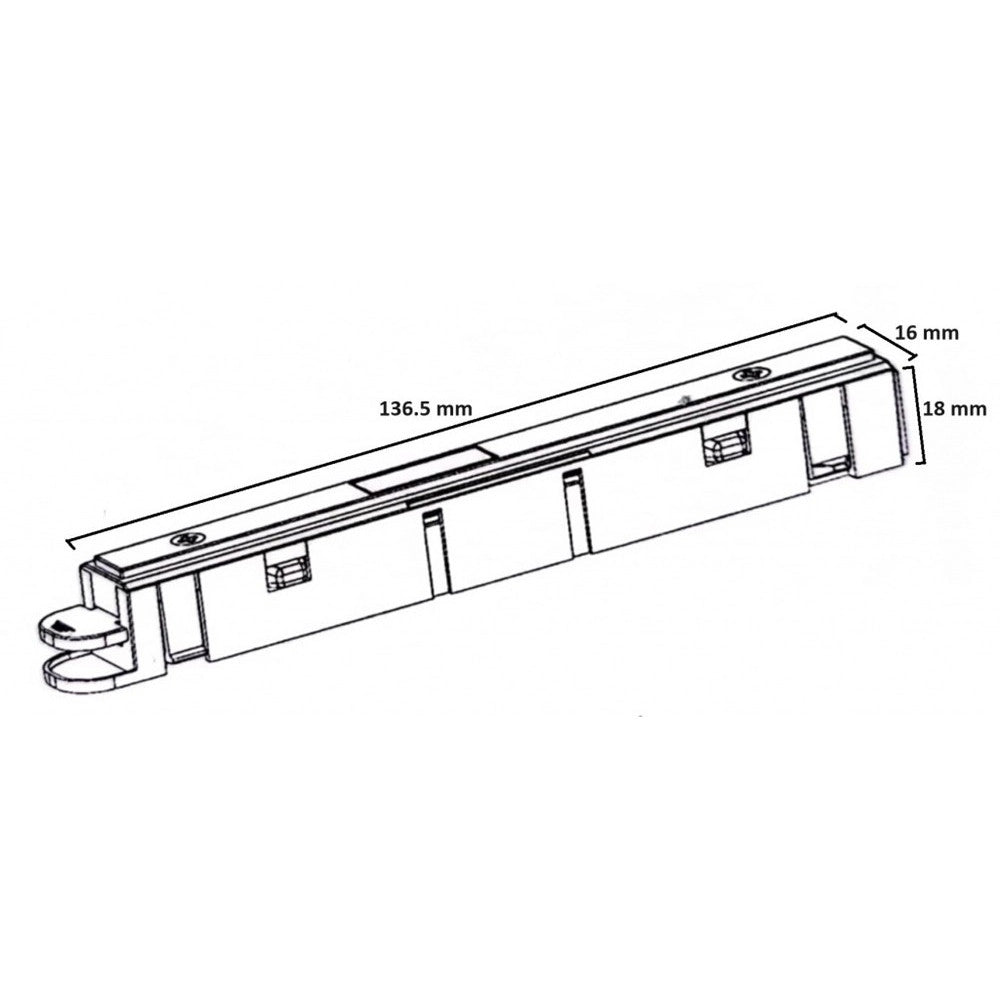 Trade Shop - Connettore Dritto Giunzione Lineare Per Collegamento Binario Magnetico 48 V Mk-t -
