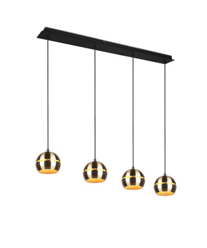 Lampada a Sospensione da Interno  E14 in Metallo Ottone Satinato