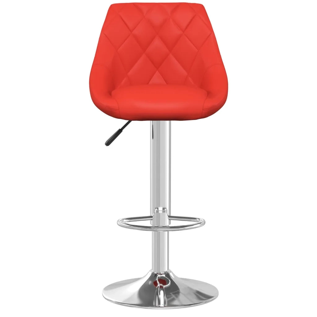 Sgabelli da Bar 2 pz Rossi in Similpelle 335181