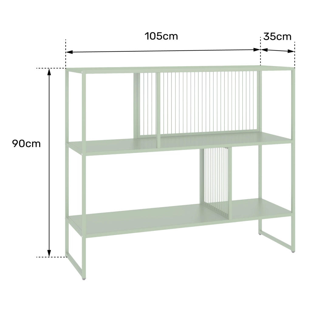 Scaffale in metallo verde kaki EMILIA