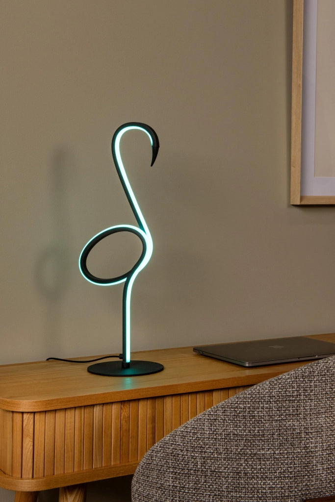 Lampada da tavolo LED RGB nera alluminio FLAMINGO Lucide