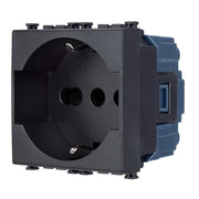 Presa Schuko 2P+T 10/16A 250V Social Nero SD91400 Compatibile Vimar Arke'