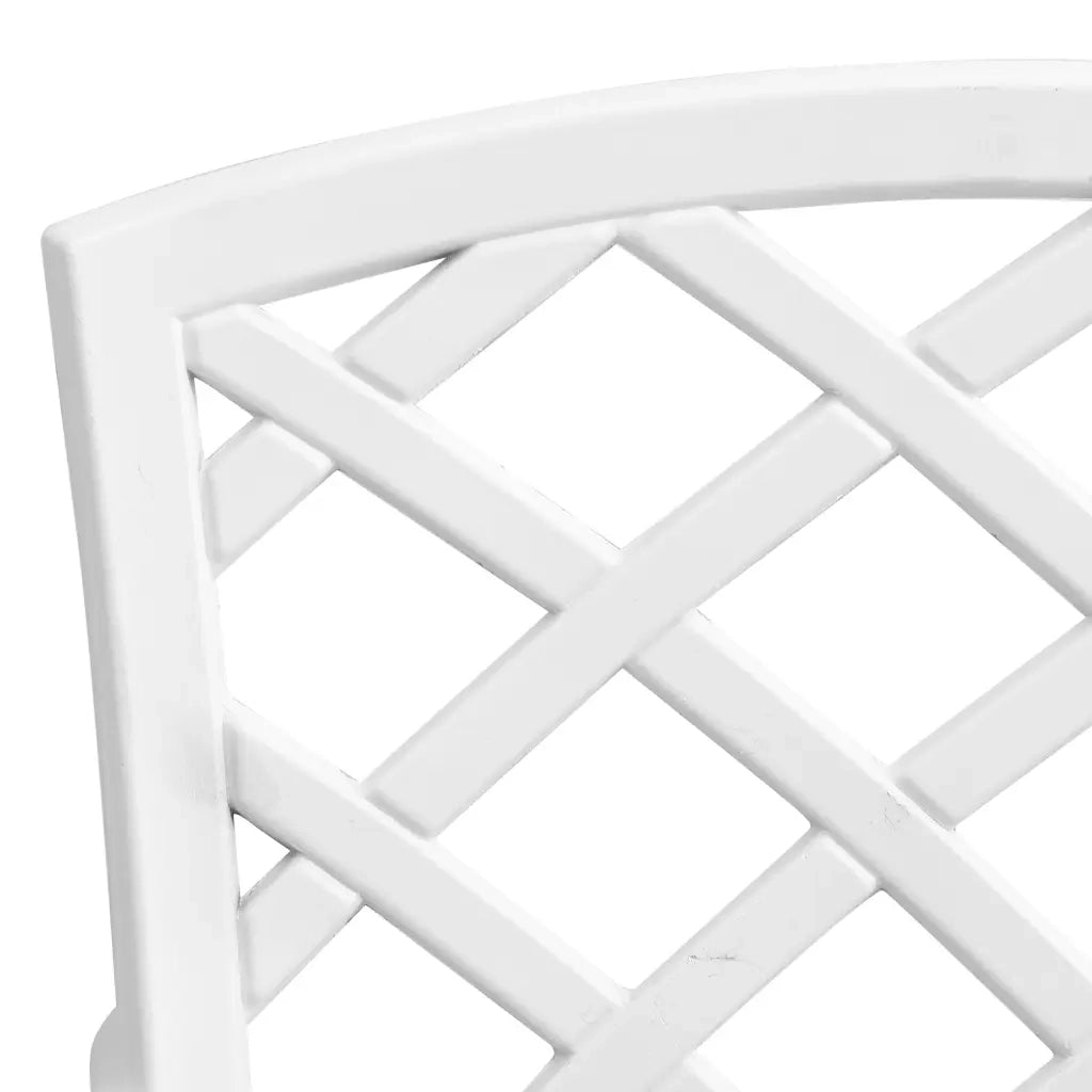 Set da Bistrot 3 pz Bianco in Alluminio Pressofuso