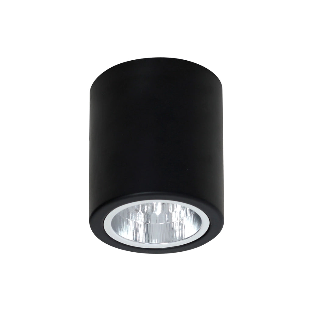 Faretto soffitto nero rotondo Ø11cm E27 15W Luminex