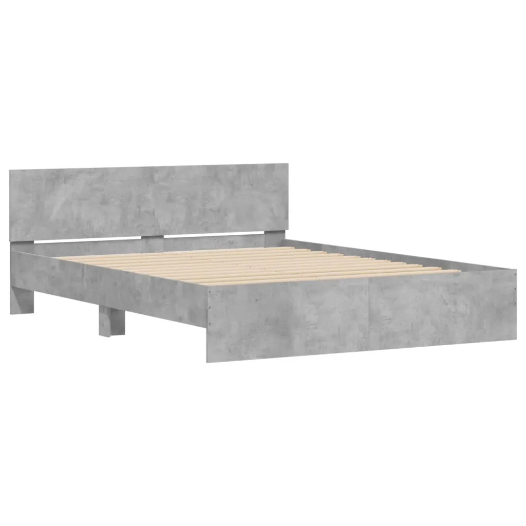 Giroletto con Testiera Grigio Cemento 140x190 cm 3207500