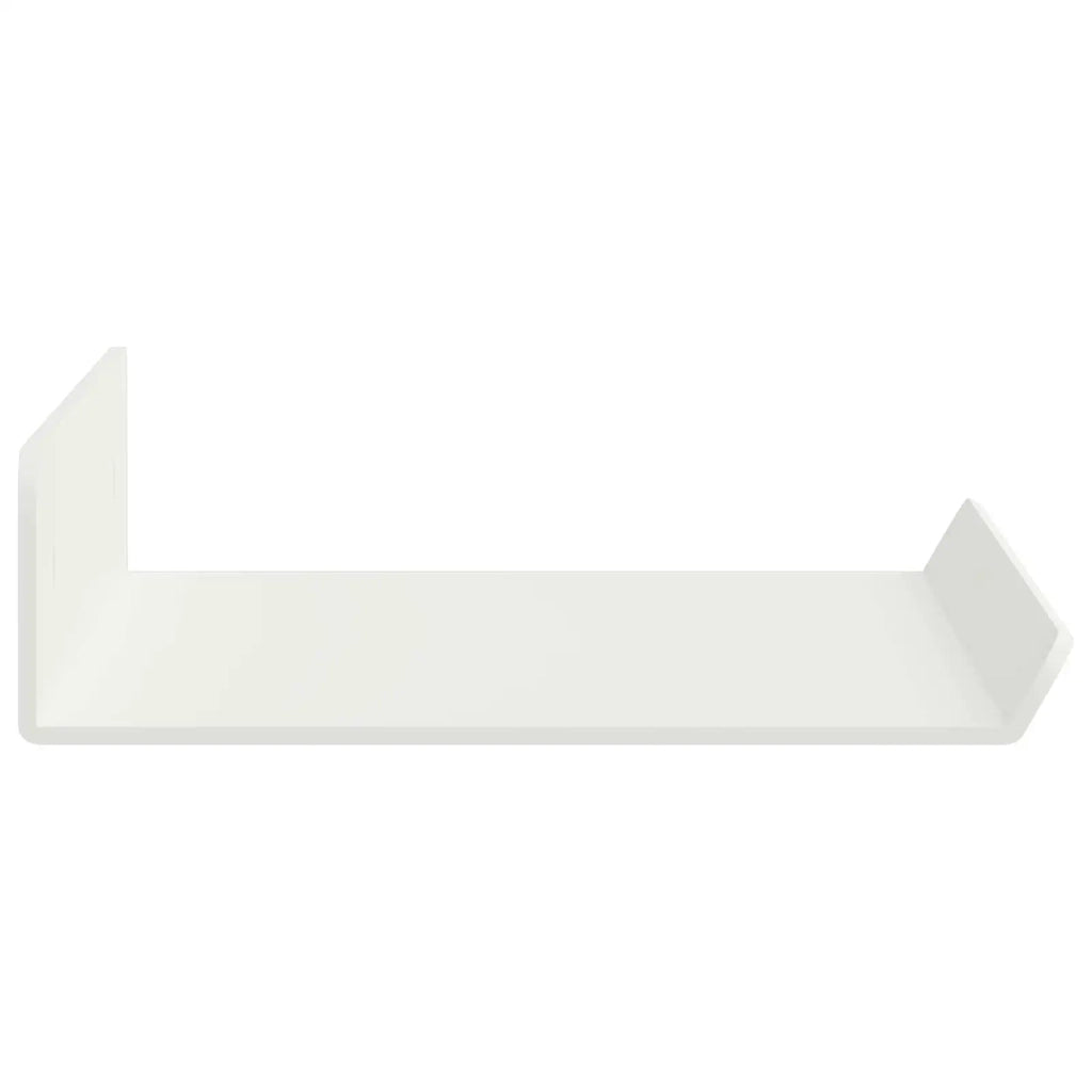 2 pz Mensola | Ripiano | Scaffale sospesa Bianco 30 x 9 x 2,5 cm Acciaio