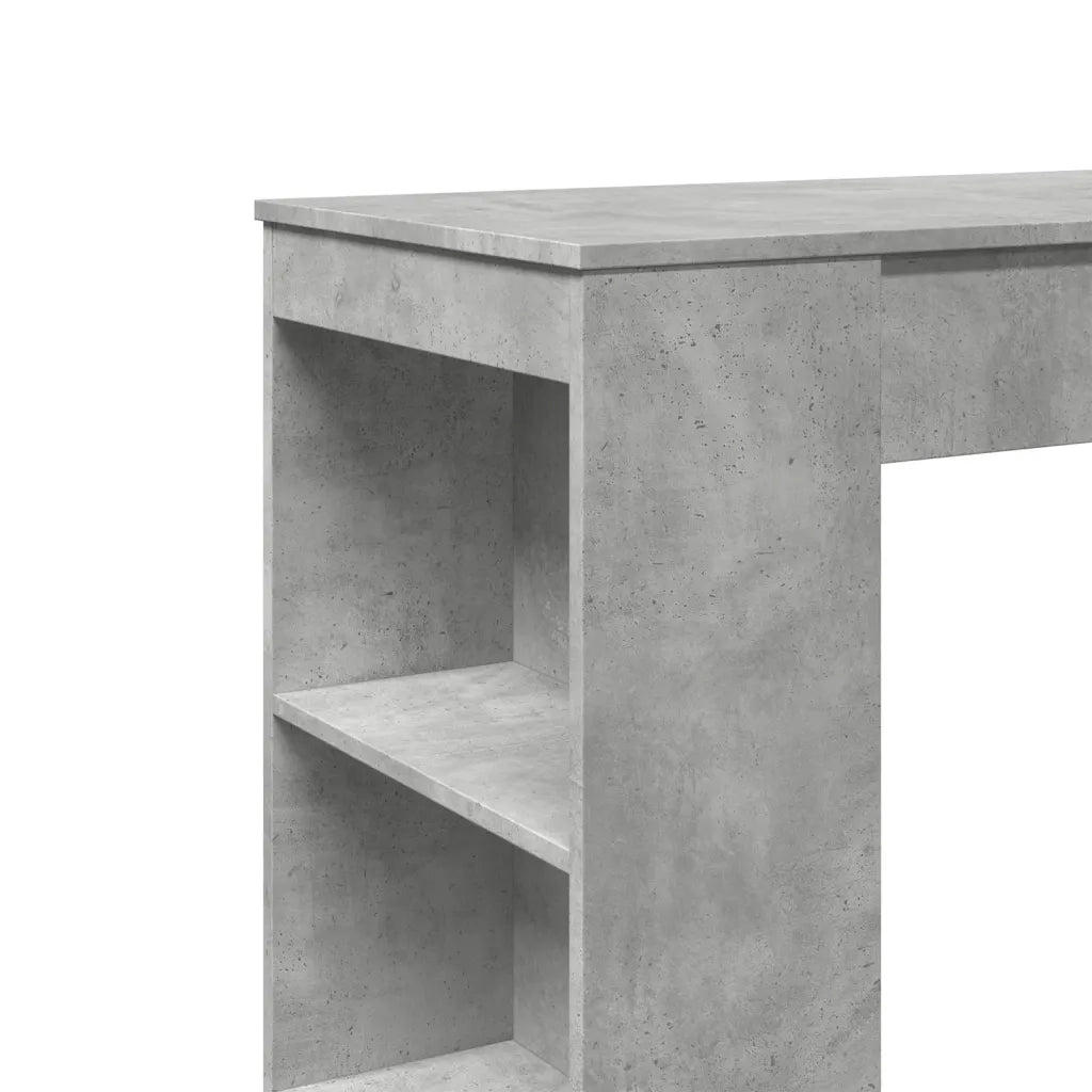 Tavolo Bar con Rastrelliera Grigio 95x47x103,5 cm Multistrato