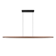 Lampada sospesa japandi LED LANGHOLT nero legno Lucide