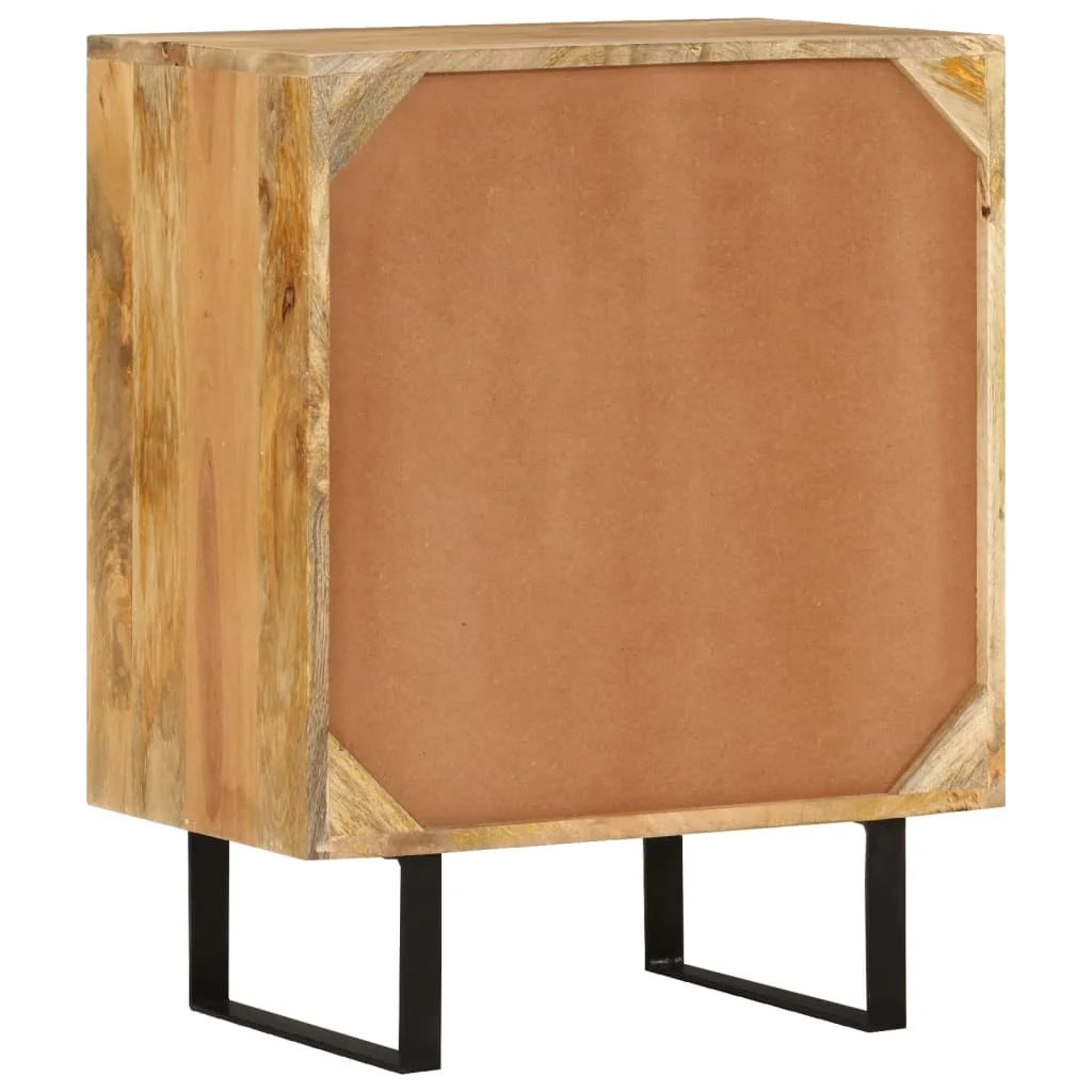 Buffet credenza cassettiera mobiletto mobile contenitore organizer per cucina soggiorno salotto con 2 ante 55 x 35 x 70 cm legno massello di mango marrone 02_0029726