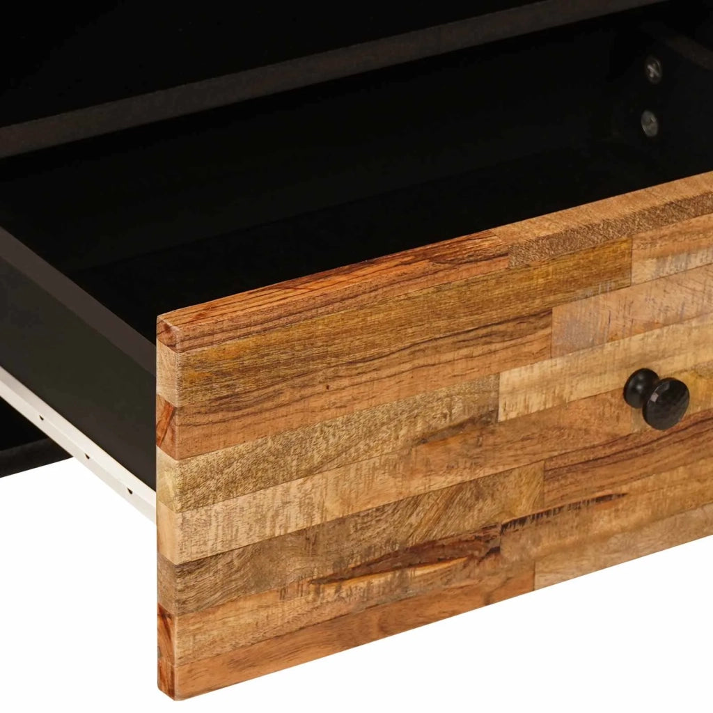 Mobile TV Marrone 80 x 33 x 46 cm Legno di mango massello