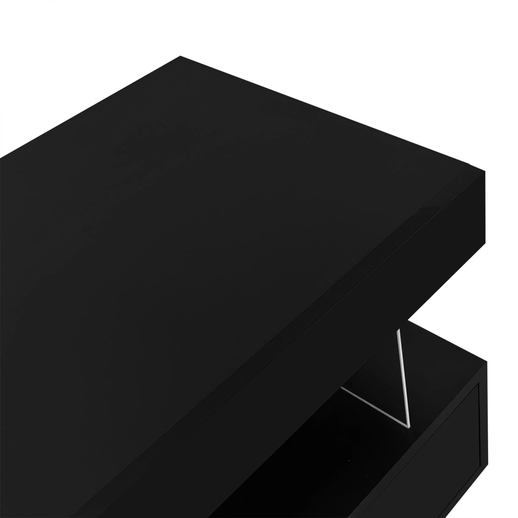 Mobile porta TV con 3 vani in vetro, LED con controllo Bluetooth, per soggiorno, nero lucido, 160 × 38 × 50,5 cm