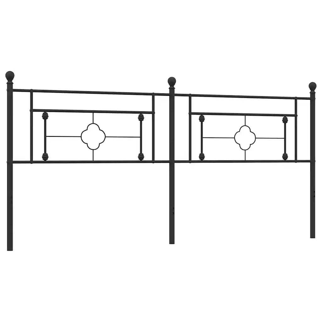 Testiera in Metallo-Testiera in Ferro-Testata Nero 193 cm 594455