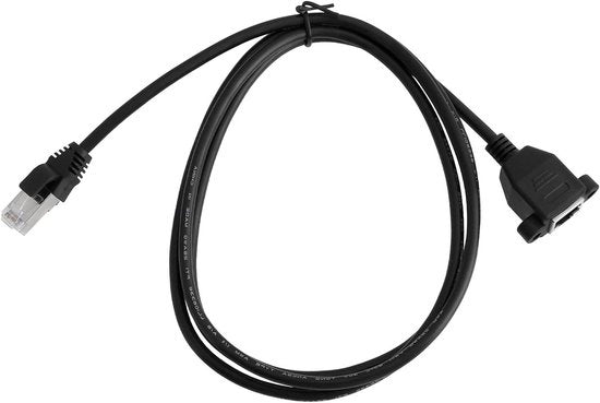 Cavo di rete estensibile RJ45 per donna 15 metri - Nero - Con pannello di controllo audio