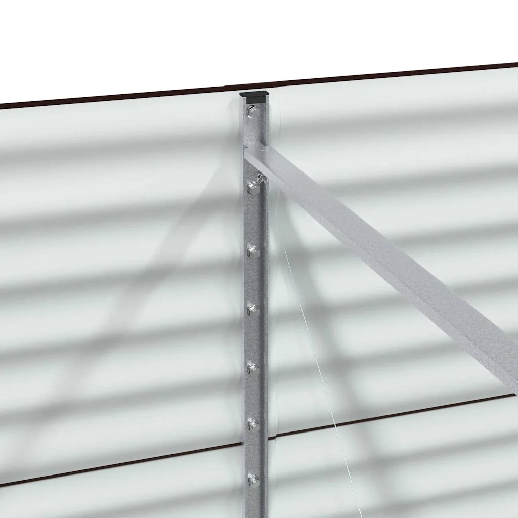Fioriere | Cassetta per fiori | Letto Rialzato Marrone 240 x 80 x 81 cm Acciaio