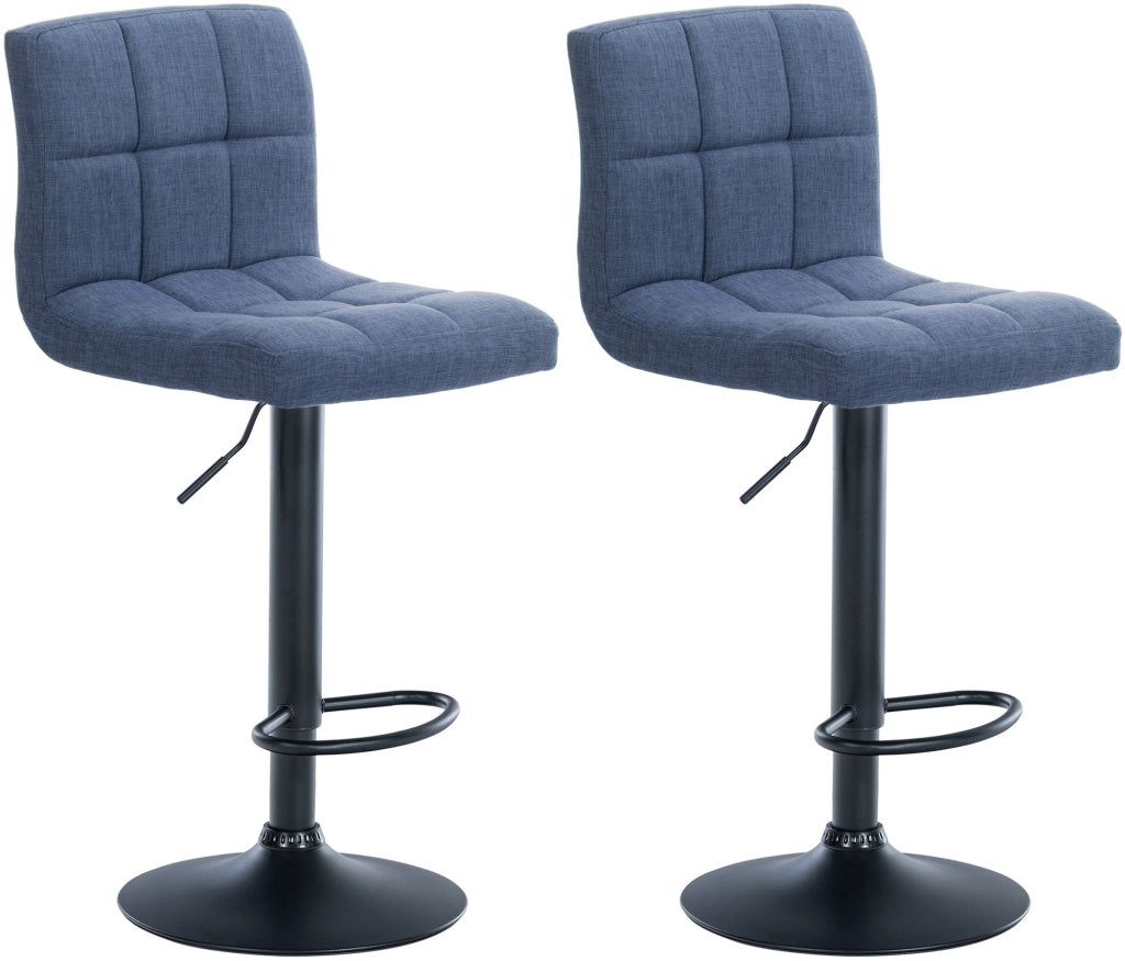 2er Set Barhocker Calma Stoff schwarz