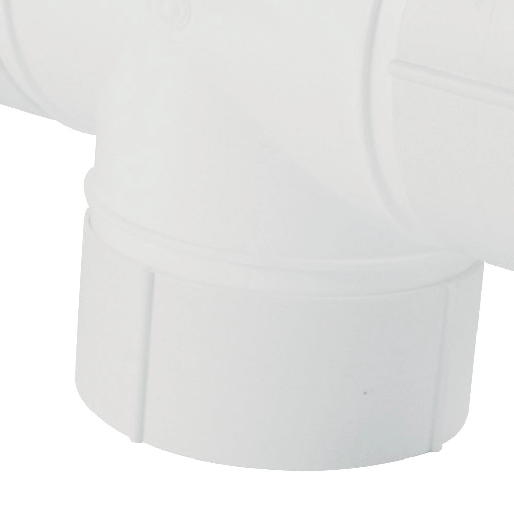 Raccordo a t circolare 100mm bianco per cappe