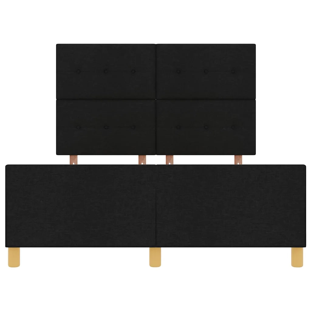 Struttura del letto con testiera Nero 140 x 190 cm Tessuto