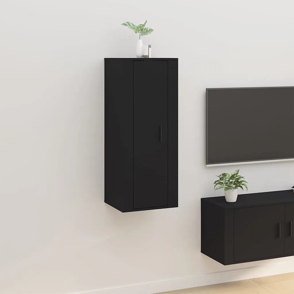 Mobile Porta TV a Parete Nero 40x34,5x100 cm 816681