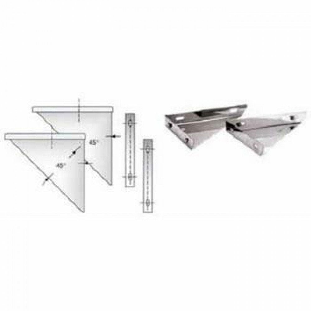 Inox doppia parete angolari per supporto murale d.450 b08xb5kbvc