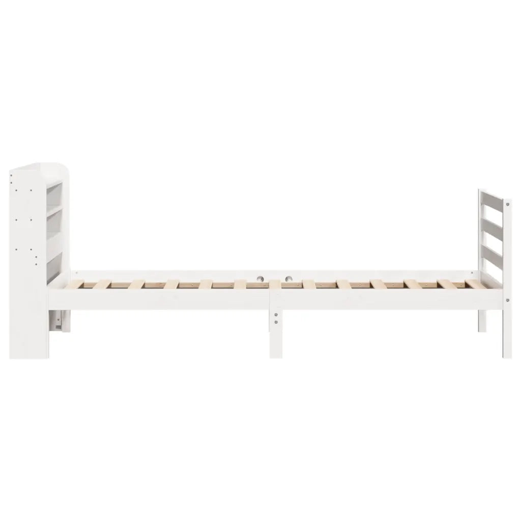 Giroletto con Testiera senza Materasso Bianco 90x200 cm