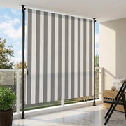 Tenda a Rullo Esterna Antracite e Bianco 150 x 270 cm 42037139