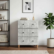 Mobile con Cassetti Grigio Cemento 66 x 34,5 x 90 cm 894148