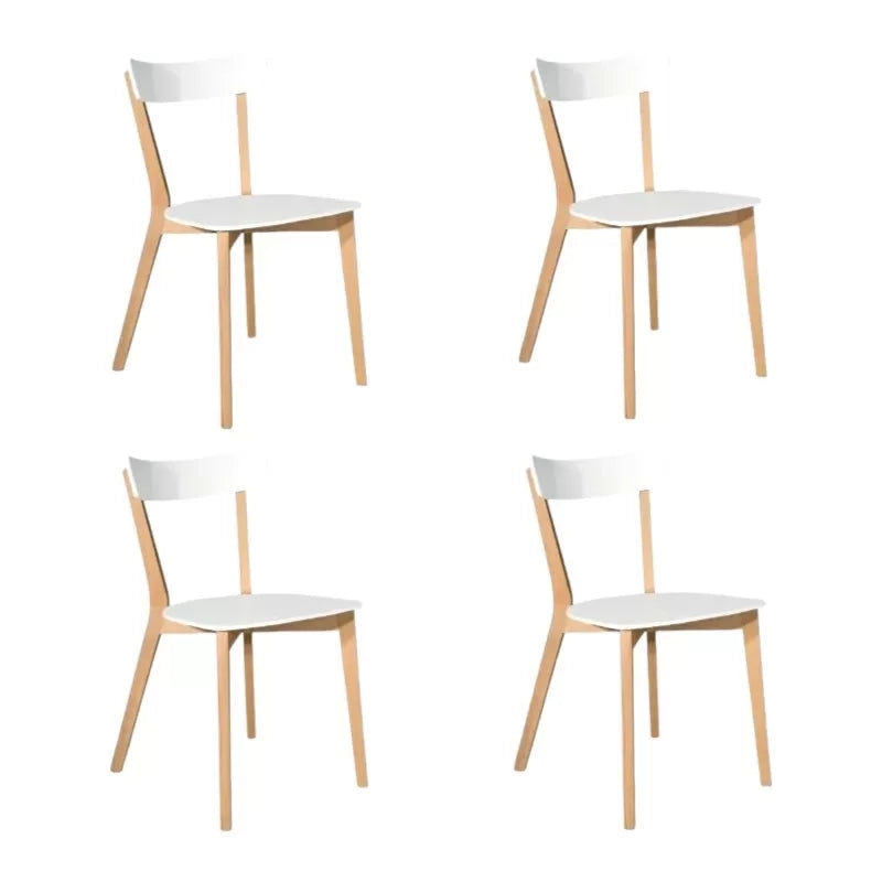 Set 4 sedie design legno naturale bianco bicolore 43x79x76 (845) - Mobili 2G