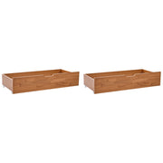 Set di 2 cassetti per letto in legno marrone MDF con ruote