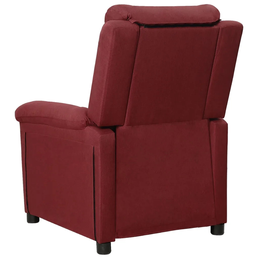 Poltrona Reclinabile Rosso Vino in Tessuto cod mxl 10006