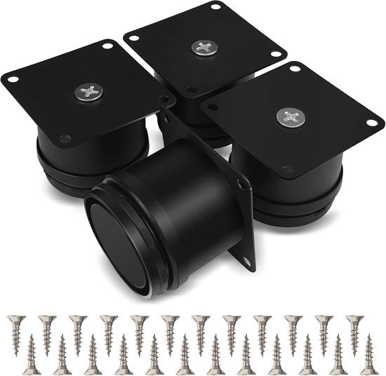 Accessori per mobili in metallo - Tavolo supporto - Angoli per mobili - Supporto per mobili - Componente tavolo - Accessori per mobili in metallo pesanti - Nero - 4 pezzi - 50mm - Supporti rettangolari per mobili