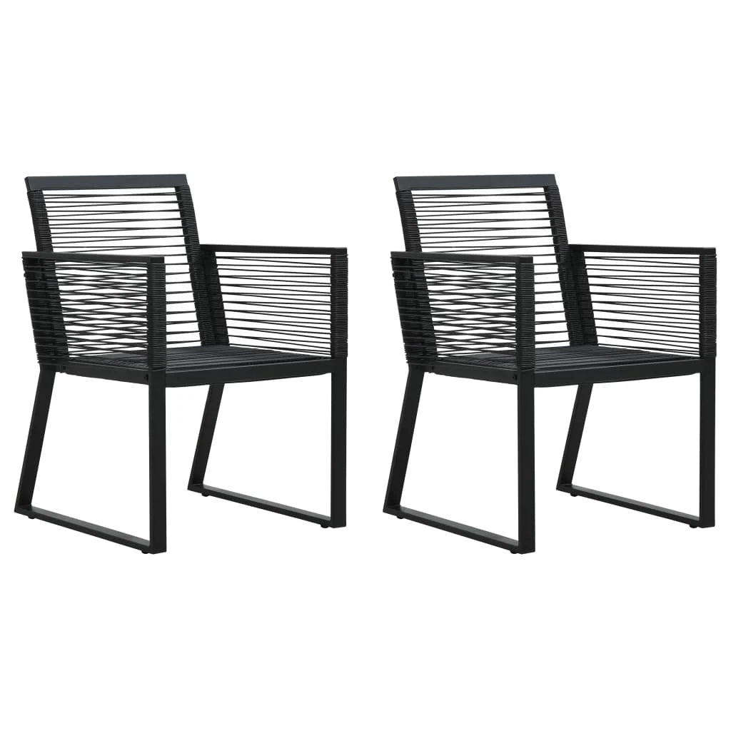 Mobili da giardino mobili da esterno set di mobili 3 pezzi in PVC rattan nero 02_0016064