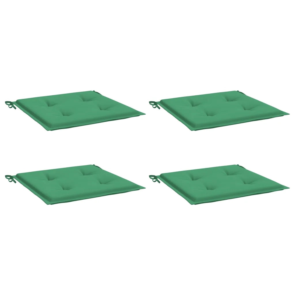 Cuscini per Sedie da Giardino 4 pz Verdi 50x50x3 cm Tessuto cod mxl 68372