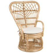 Sedia per bambini in rattan naturale Patio esterno interno Boho fatto a mano