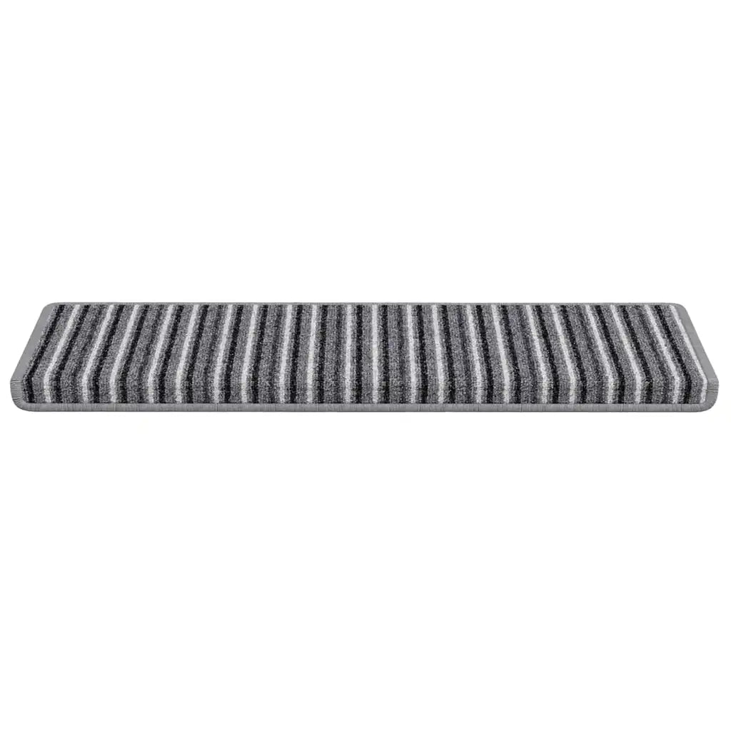 Tappetini per scale autoadesivi 15 pcs Grigio 65 x 21 x 4 cm